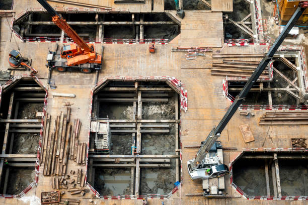 istock view from top construction site working project with woker and crane basement progress period 1182167183