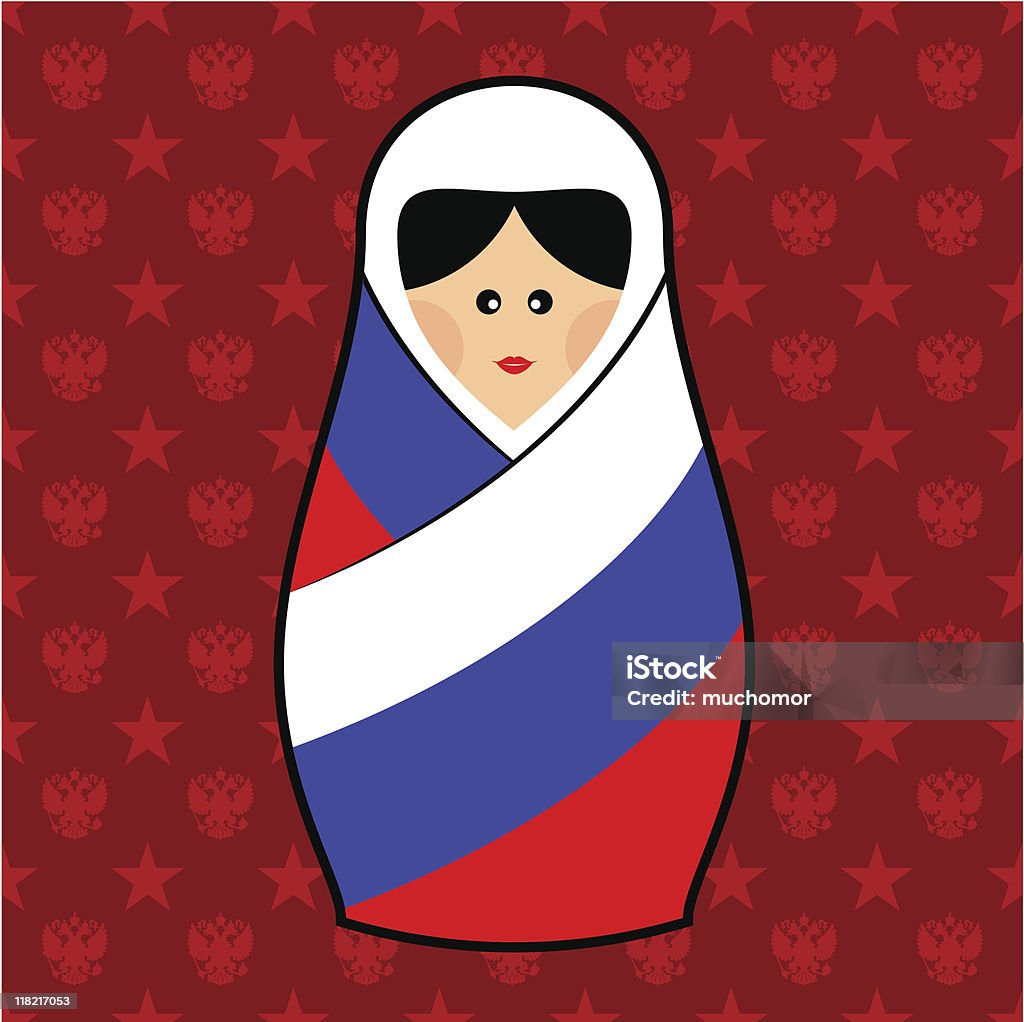 Russland-Matroschka-Puppen - Lizenzfrei Farbbild Vektorgrafik