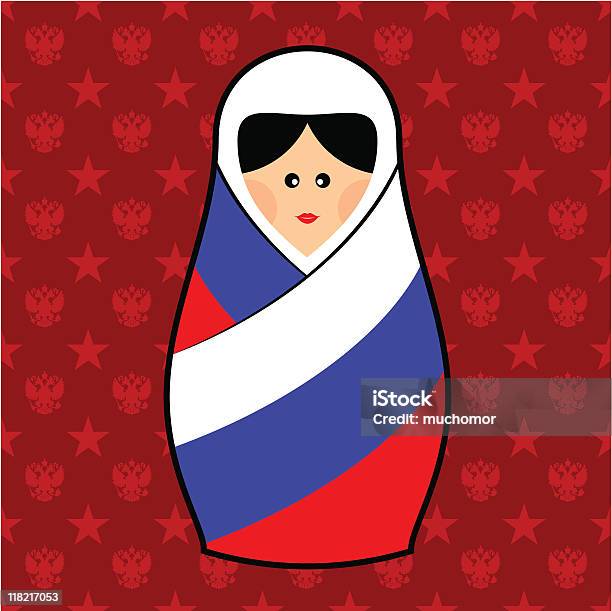 Russlandmatroschkapuppen Stock Vektor Art und mehr Bilder von Farbbild - Farbbild, Flagge, Icon