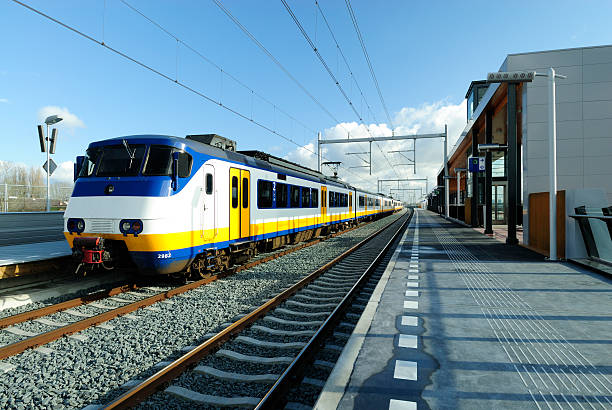 istock Railway station in the Netherlands with train 118217560
