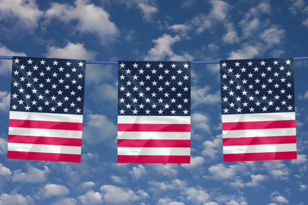 istock American flag pennants in garland 1182177866