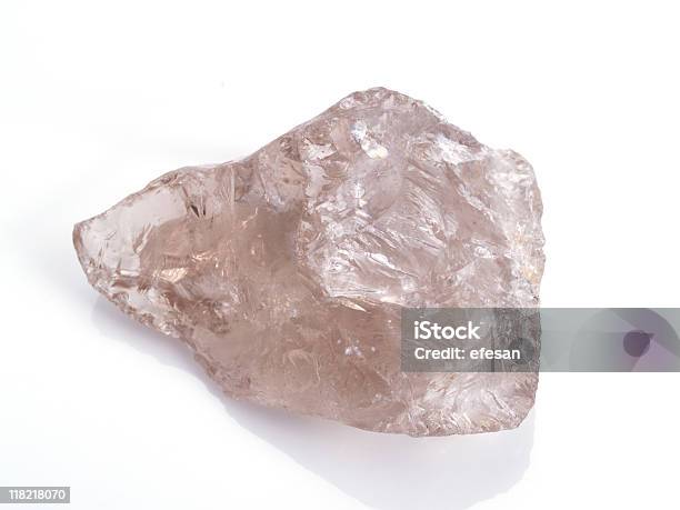 Smokey Rose Quartz On A White Background Stock Photo - Download Image Now - Brown, Close-up, Color Image