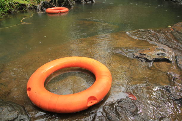 istock A rubber ring to save lives in the river 1182182643