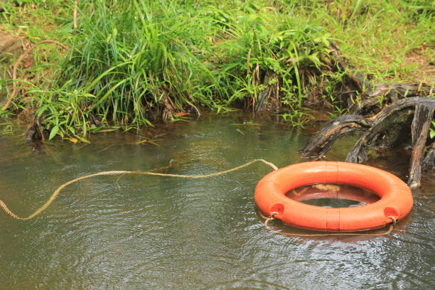 istock A rubber ring to save lives in the river 1182182645