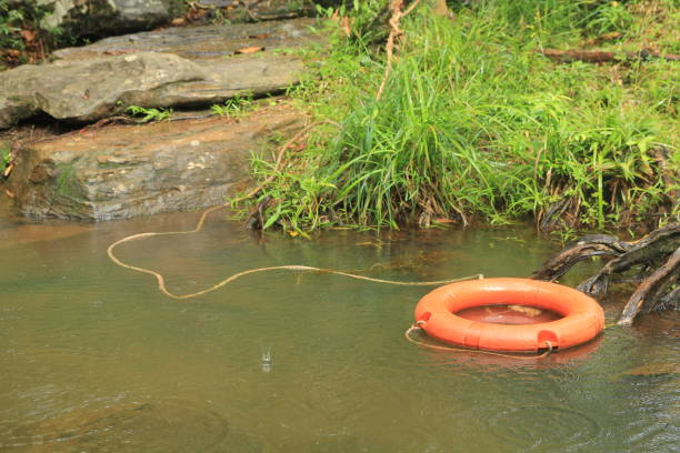 istock A rubber ring to save lives in the river 1182182712