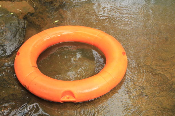 istock A rubber ring to save lives in the river 1182182777
