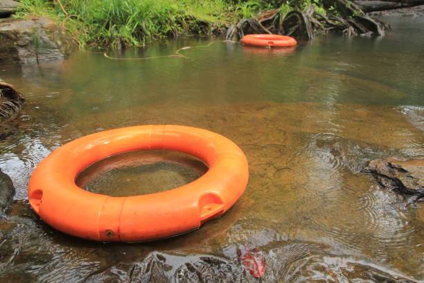 istock A rubber ring to save lives in the river 1182182951