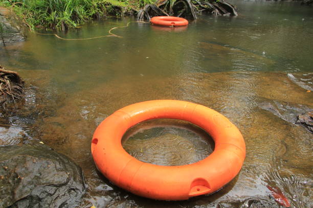 istock A rubber ring to save lives in the river 1182182976