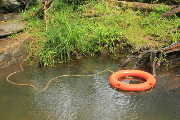 istock A rubber ring to save lives in the river 1182182979