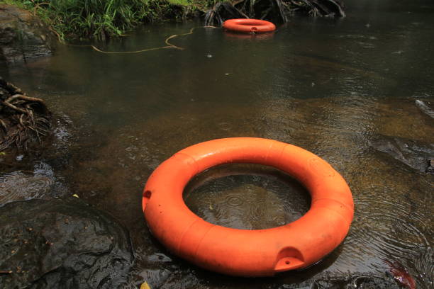istock A rubber ring to save lives in the river 1182183021