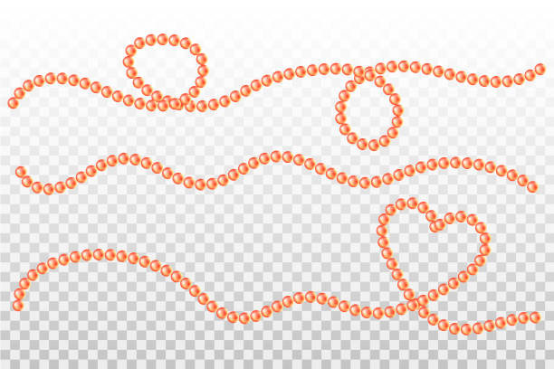 ilustraciones, imágenes clip art, dibujos animados e iconos de stock de elegantes perlas. elementos decorativos para tarjetas de vacaciones, invitaciones de boda - pearl jewelry wedding necklace