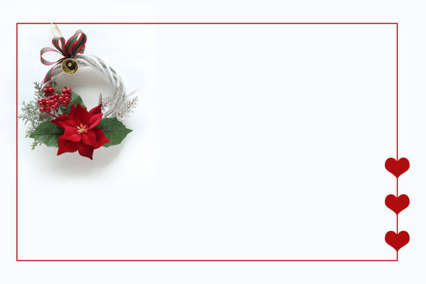 istock Poinsettia Christmas wreath 1182183923
