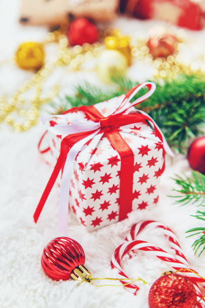 istock Christmas decorations, New Year decor. Selective focus. 1182192489