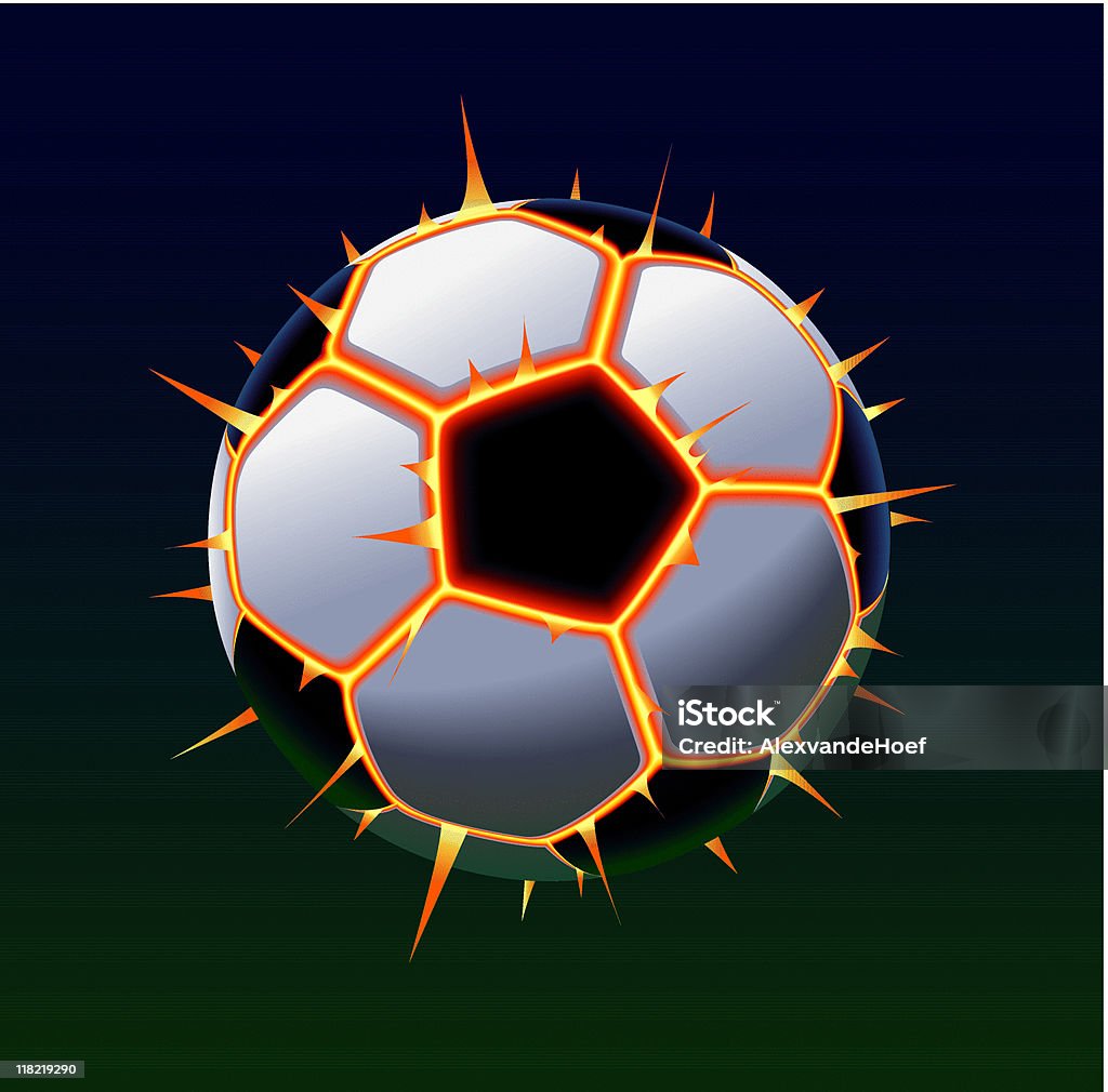 Soccerball Incandescência - Royalty-free Amarelo arte vetorial