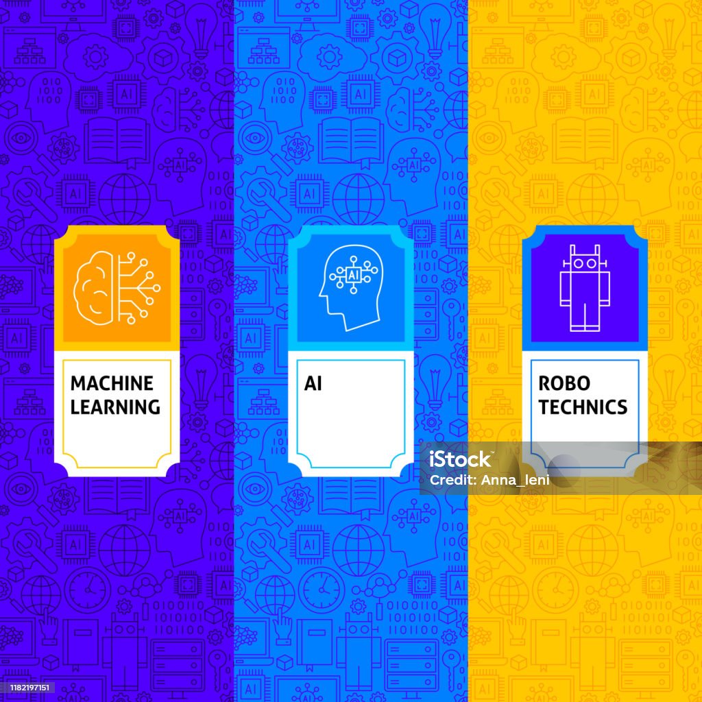 Machine Learning Label Image Line Machine Learning Package Labels Stock Illustration - Download ...