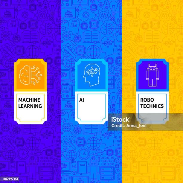 Machine Learning Labels Symbol Line Machine Learning Package Labels Stock Illustration - Download ...