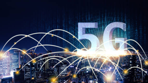 istock aerial view city at  night  and 5g network   technology concepts 1182197474