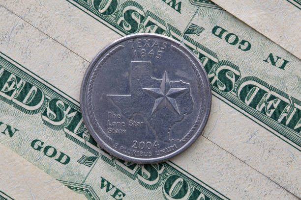 istock A quarter of Texas on US dollar bills. 1182202614
