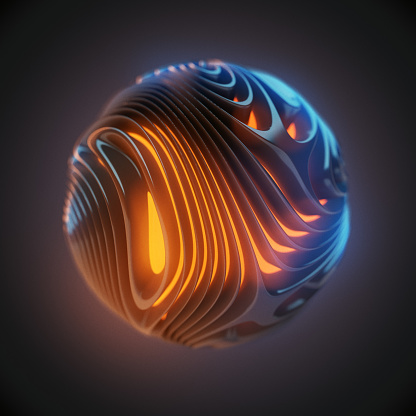Abstract spherical form 3D render