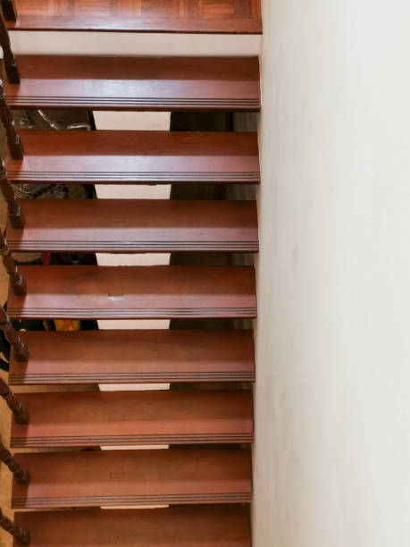 istock Direct above view of wooden staircase 1182202887