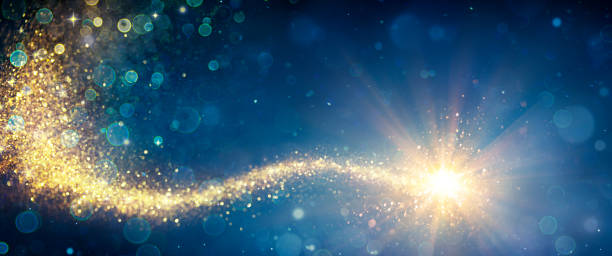 istock Magic Christmas Star In Shiny Night 1182205179