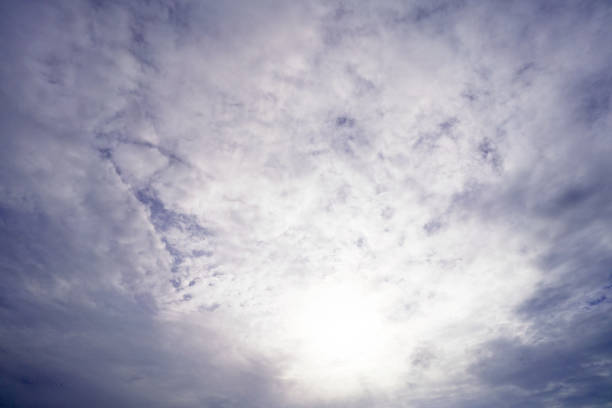 scattered clouds with the radius of sun scene for background and inspiration