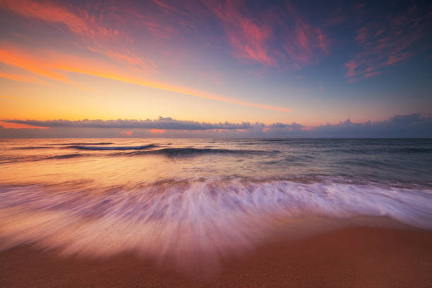 Beautiful cloudscape over the sea, sunrise shot