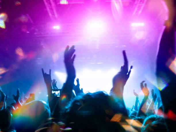 istock Concert crowd in front of a live stage 1182211289