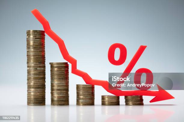 Interest Rate Decrease Concept Stock Photo - Download Image Now ...