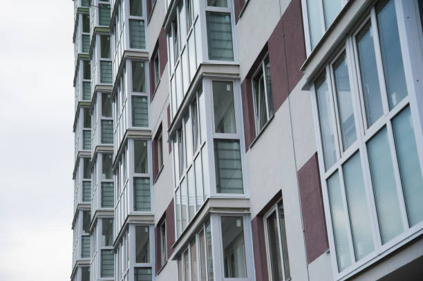 istock Brand new apartment building 1182213296
