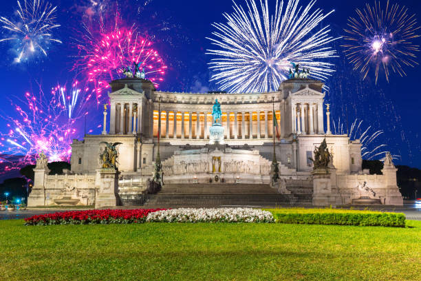 istock Fireworks display over the National Monument in Rome 1182213833