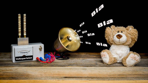 Propaganda over a loudspeaker
