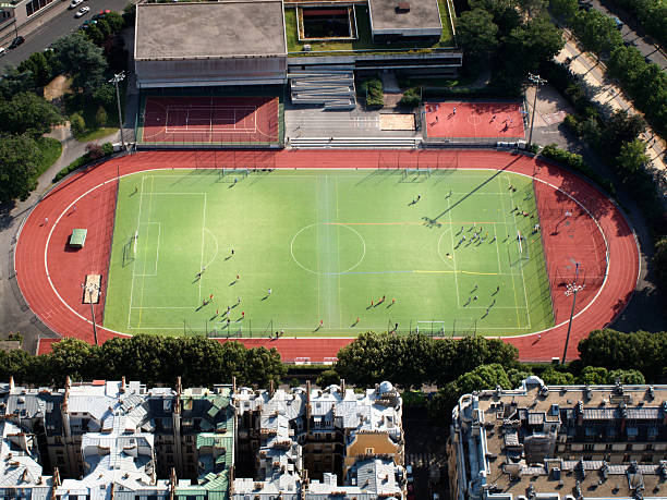 istock Soccer Field Aerial View 118222029