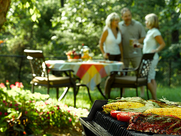 Cook-out  people family tailgate party outdoors stock pictures, royalty-free photos & images