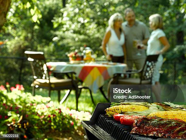 Cookout Stock Photo - Download Image Now - Grilled, Barbecue - Meal, Barbecue - Social Gathering