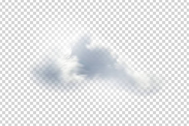 ilustrações, clipart, desenhos animados e ícones de nuvem isolada realística do vetor para a decoração do molde e o mockup que cobrem no fundo transparente. conceito da tempestade e do céu. - cirrus cloud white fluffy