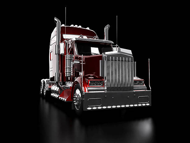 istock Red heavy truck 118222392