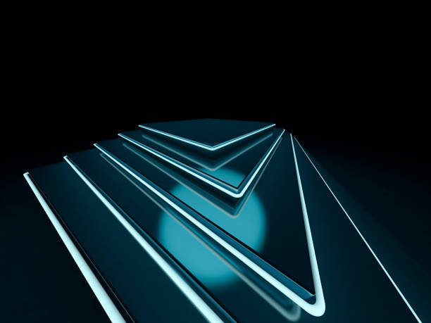 istock Colorful neon abstract lights. 3D 1182223924