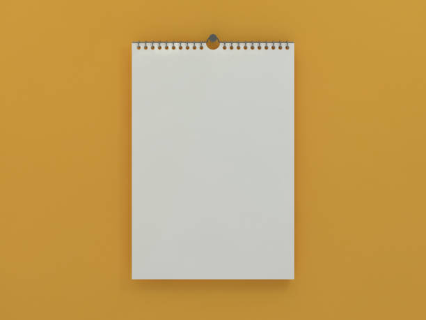 istock Blank design vertical calendar template with soft shadows. 3D 1182224098