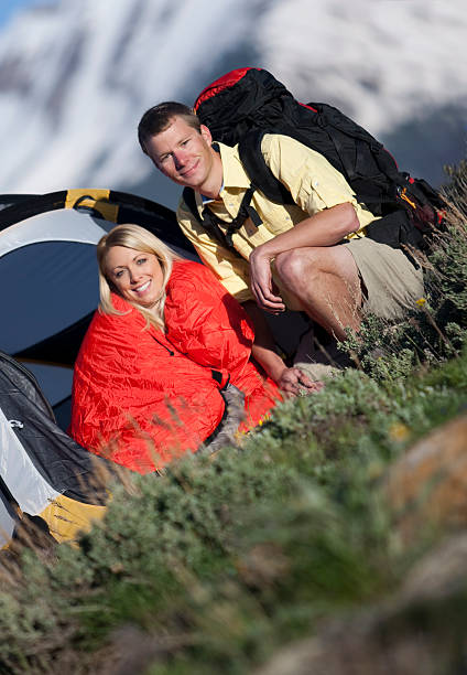 istock Young Couple Camping And Backpacking In Colorado 118222523