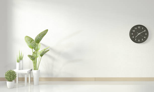 istock White modern living room mock up interior design.3D rendering 1182225242