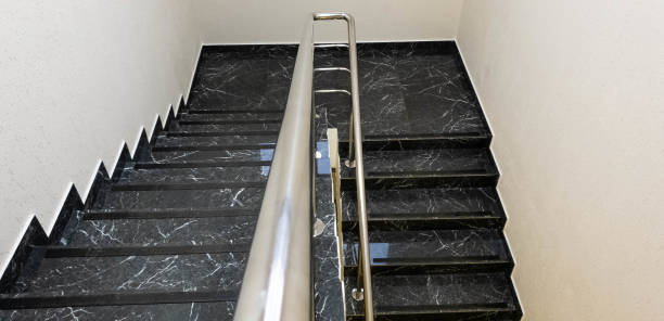 istock Staircase in the office. Staircase. Railing stairs. Staircase between floors. 1182226514