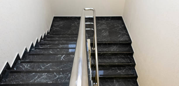 istock Staircase in the office. Staircase. Railing stairs. Staircase between floors. 1182226531