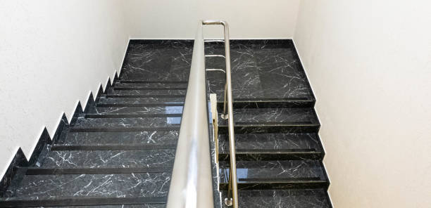 istock Staircase in the office. Staircase. Railing stairs. Staircase between floors. 1182226550