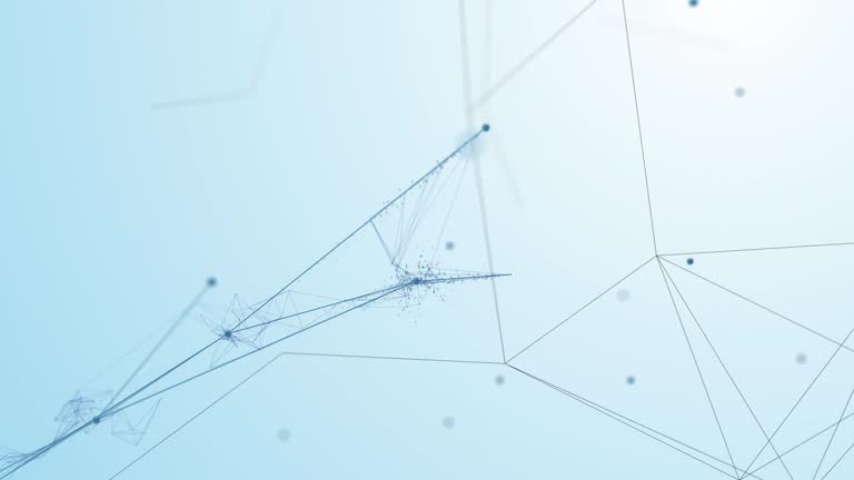 Highly detailed animation, perfectly usable as a symbol for artificial intelligence, the internet of things, data exchange or network security. Digitally generated, seamlessly loopable.