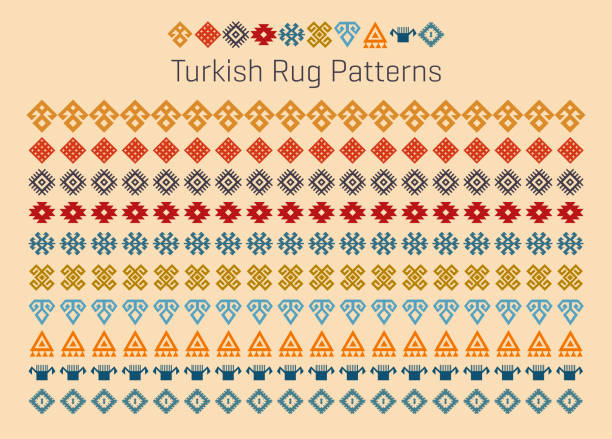 터키양탄 패턴 - rug stock illustrations