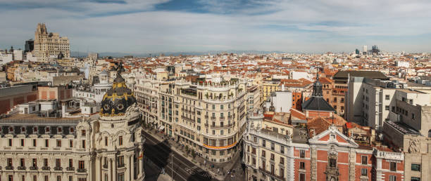 istock Madrid, Spain, as seen from above 1182230333