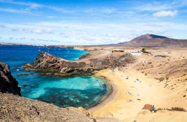 istock Landscape with turquoise ocean water on Papagayo beach 1182230556
