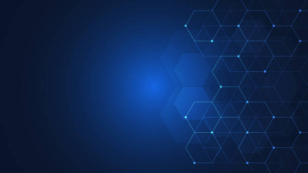 Vector hexagons pattern. Geometric abstract background with simple hexagonal elements. Medical, technology or science design. Vector hexagons pattern. Geometric abstract background with simple hexagonal elements. Medical, technology or science design health technology stock illustrations