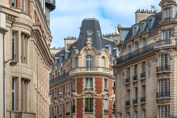 istock Typical Parisian (Haussmann) architecture, France 1182233695
